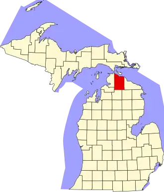 Localisation de Comté de Cheboygan