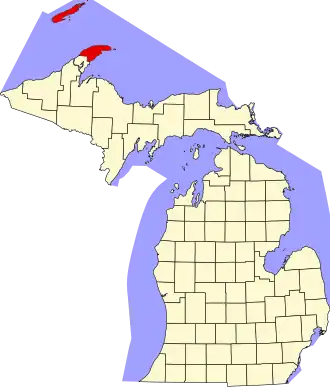 Localisation de Comté de Keweenaw