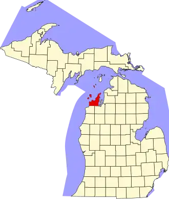 Localisation de Comté de Leelanau(en) Leelanau County