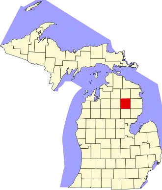Localisation de Comté d'Oscoda