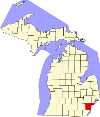Localisation de Comté de Wayne(Wayne County)