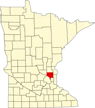 Localisation de Comté d'Anoka, Minnesota