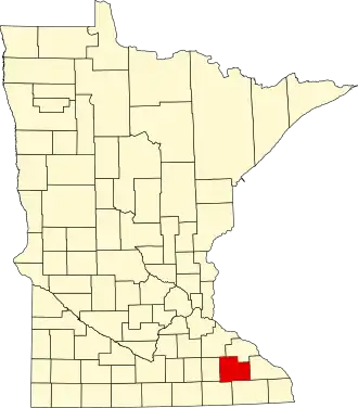 Localisation de Comté d'Olmsted(Olmsted County)