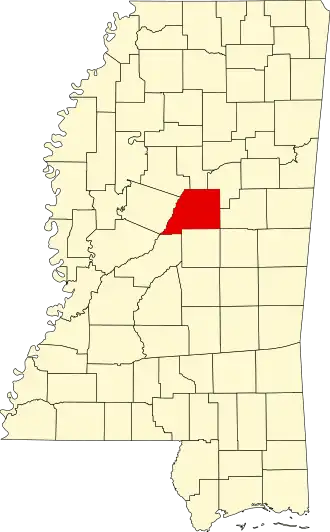 Localisation de Comté d'Attala(Attala County)