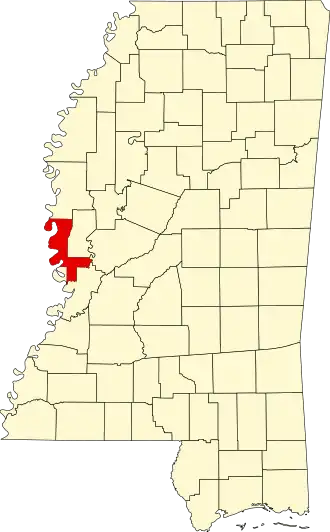 Localisation de Comté d'Issaquena(Issaquena County)