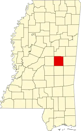 Localisation de Comté de Neshoba(Neshoba County)