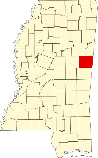 Localisation de Comté de Noxubee(Noxubee County)