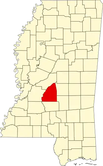 Localisation de Comté de Rankin(Rankin County)
