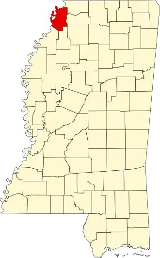 Localisation de Comté de Tunica(Tunica County)