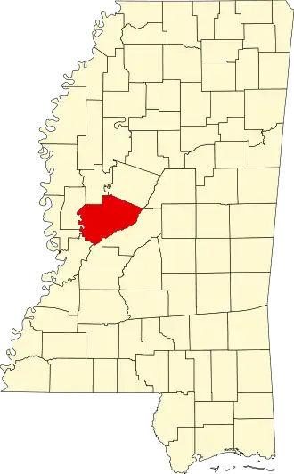Localisation de Comté de Yazoo(Yazoo County)