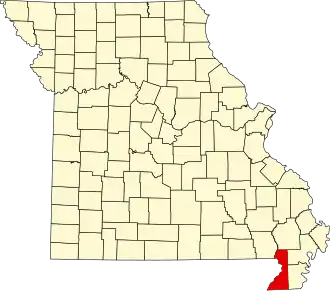 Localisation de Comté de Dunklin(Dunklin County)