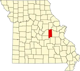 Localisation de Comté de Gasconade(Gasconade County)