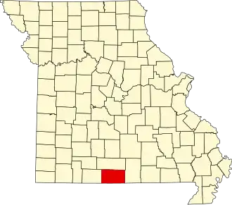 Localisation de Comté d'Ozark(Ozark County)