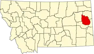 Localisation de Comté de Dawson(Dawson County)