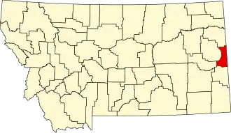 Localisation de Comté de Wibaux(Wibaux County)