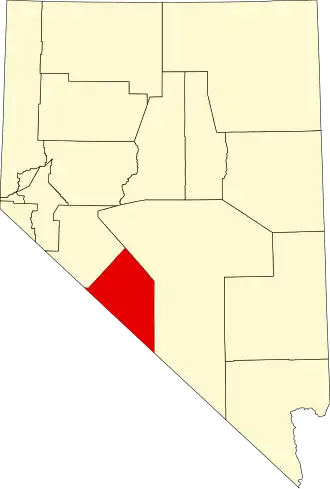 Localisation de Comté d'Esmeralda(Esmeralda County)