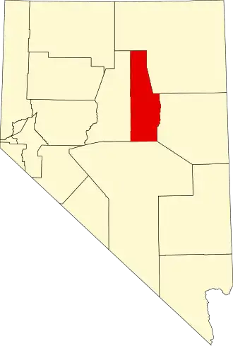 Localisation de Comté d'Eureka(Eureka County)