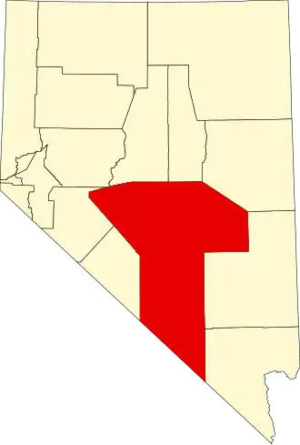 Localisation de Comté de Nye(Nye County)