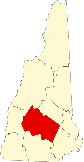 Localisation de Comté de MerrimackMerrimack County