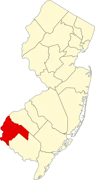 Localisation de Comté de Salem(Salem County)
