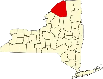 Localisation de Comté de St. Lawrence(St. Lawrence County)