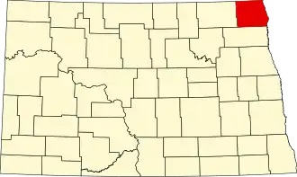 Localisation de Comté de Pembina(Pembina County)