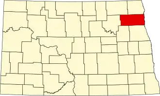 Localisation de Comté de Walsh(Walsh County)