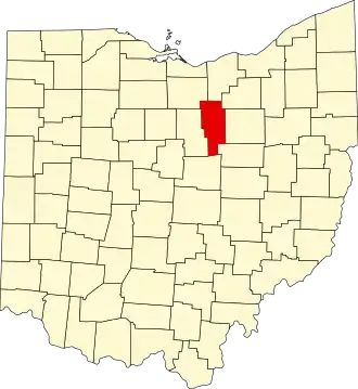 Localisation de Comté d'Ashland(Ashland County)