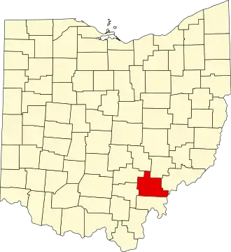 Localisation de Comté d'Athens(Athens County)