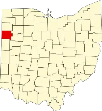 Localisation de Comté de Van Wert(en) Van Wert County