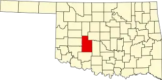 Localisation de Comté de Caddo(Caddo County)