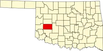 Localisation de Comté de Washita(Washita County)