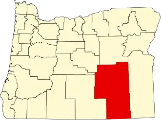 Localisation de Comté de Harney(Harney County)