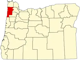 Localisation de Comté de Tillamook(en) Tillamook County