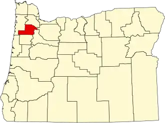 Localisation de Comté de Yamhill(Yamhill County)