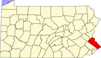Localisation de Comté de Bucks(en) Bucks County