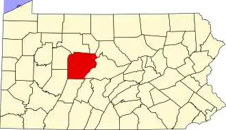 Localisation de Comté de Clearfield(en) Clearfield County