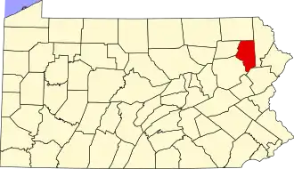 Localisation de Comté de Lackawanna (en) Lackawanna County