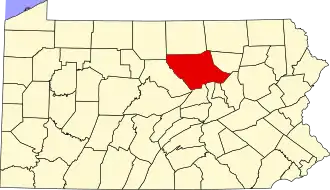 Localisation de Comté de Lycoming(Lycoming County)