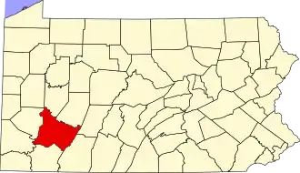 Localisation de Comté de Westmoreland(en) Westmoreland County