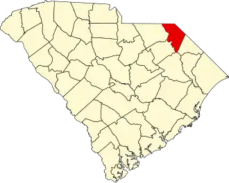 Localisation de Comté de Marlboro(Marlboro County)