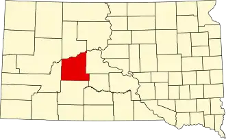 Localisation de Comté de Haakon(Haakon County)