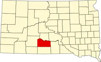 Localisation de Comté de Mellette(Mellette County)