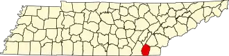 Localisation de Comté de Bradley(Bradley County)