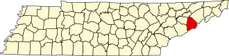 Localisation de Comté de Cocke(Cocke County)