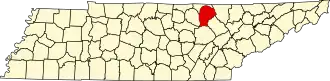 Localisation de Comté de Fentress(Fentress County)