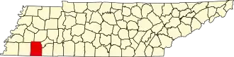 Localisation de Comté de Hardeman(Hardeman County)