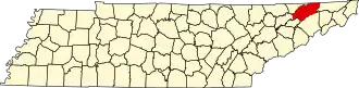 Localisation de Comté de Hawkins(Hawkins County)