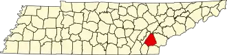 Localisation de Comté de McMinn(McMinn County)