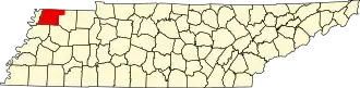 Localisation de Comté d'Obion(Obion County)